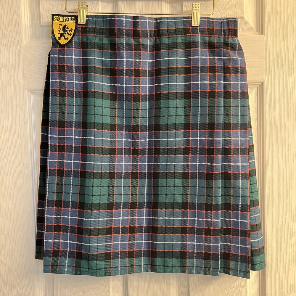 Sport Kilt Ross Hunting Original Sport Kilt Size Lg  Blue Green RedPlaid Costume